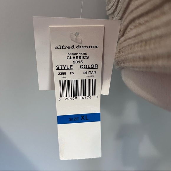 Alfred Dunner XL Tan 3/4 Sleeve Open Front Cardigan Sweater - Picture 6 of 13